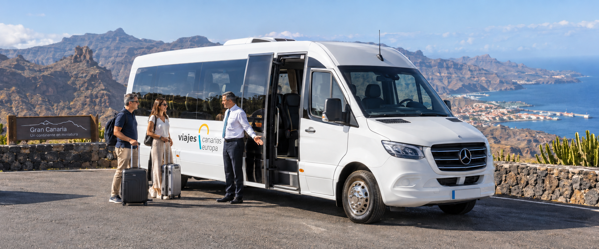 Minibús para grupos coordinado por Viajes Canarias Europa